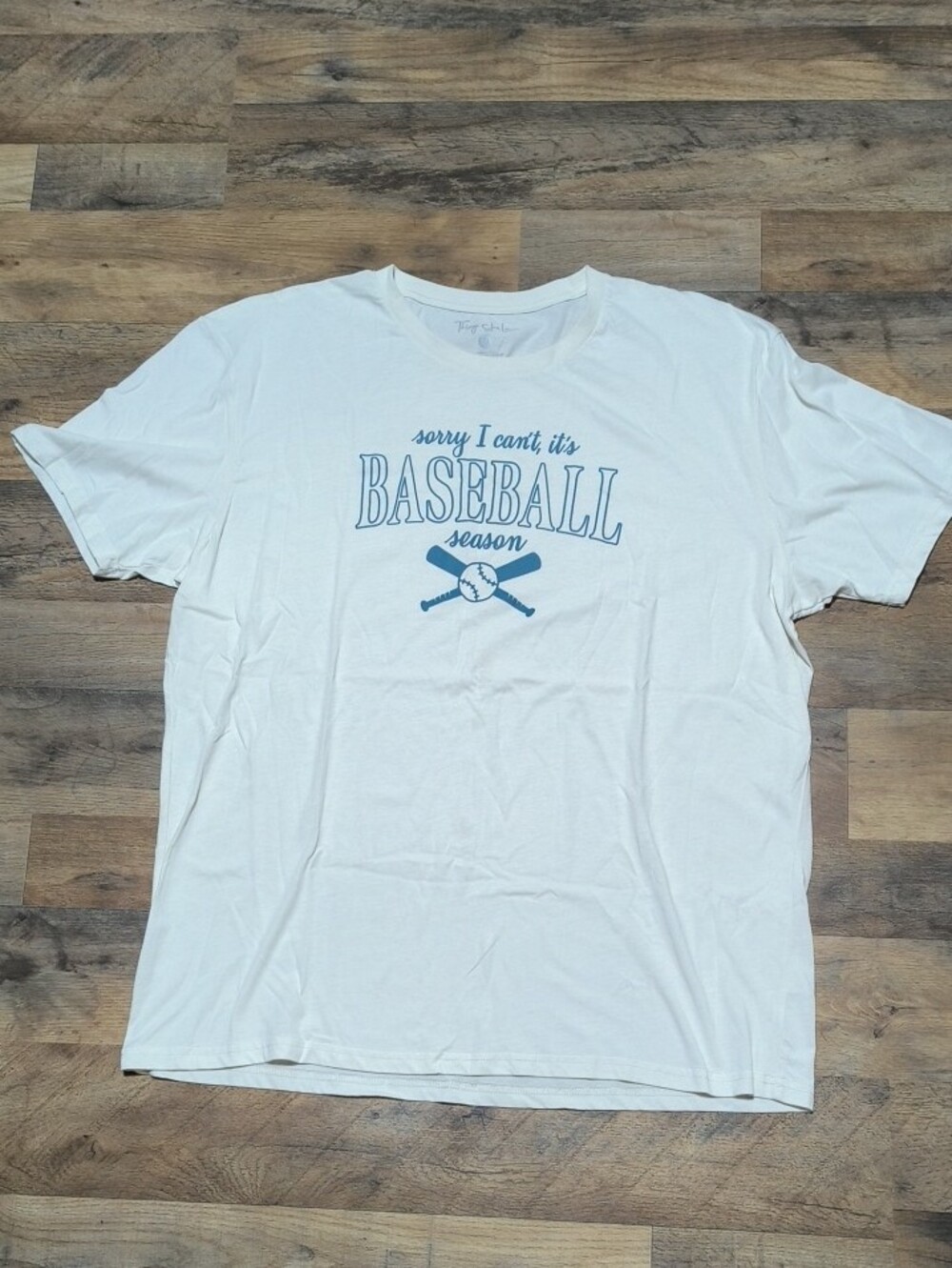 Women's White 'Sorry I Can't, It's Baseball Season' Graphic Tee - Picture 2 of 3